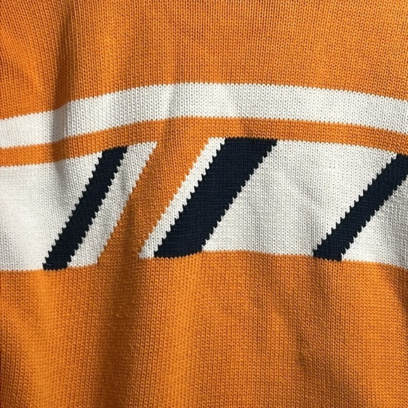 Reaction Kenneth Cole Men’s Vintage Sweater- Gold, White and Blue - Size Small - Picture 2 of 5